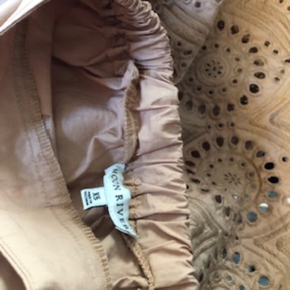 Anthropology Maxi skirt mermaid cut , eyelet lace bottom Moon River - Picture 3 of 3